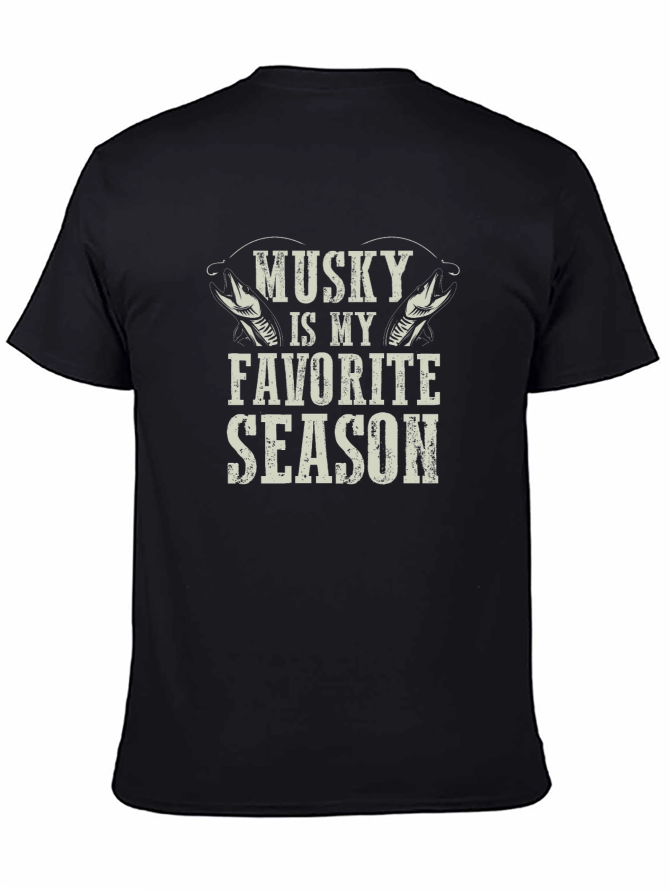 Musky Is My Favorite Season Black T-Shirt