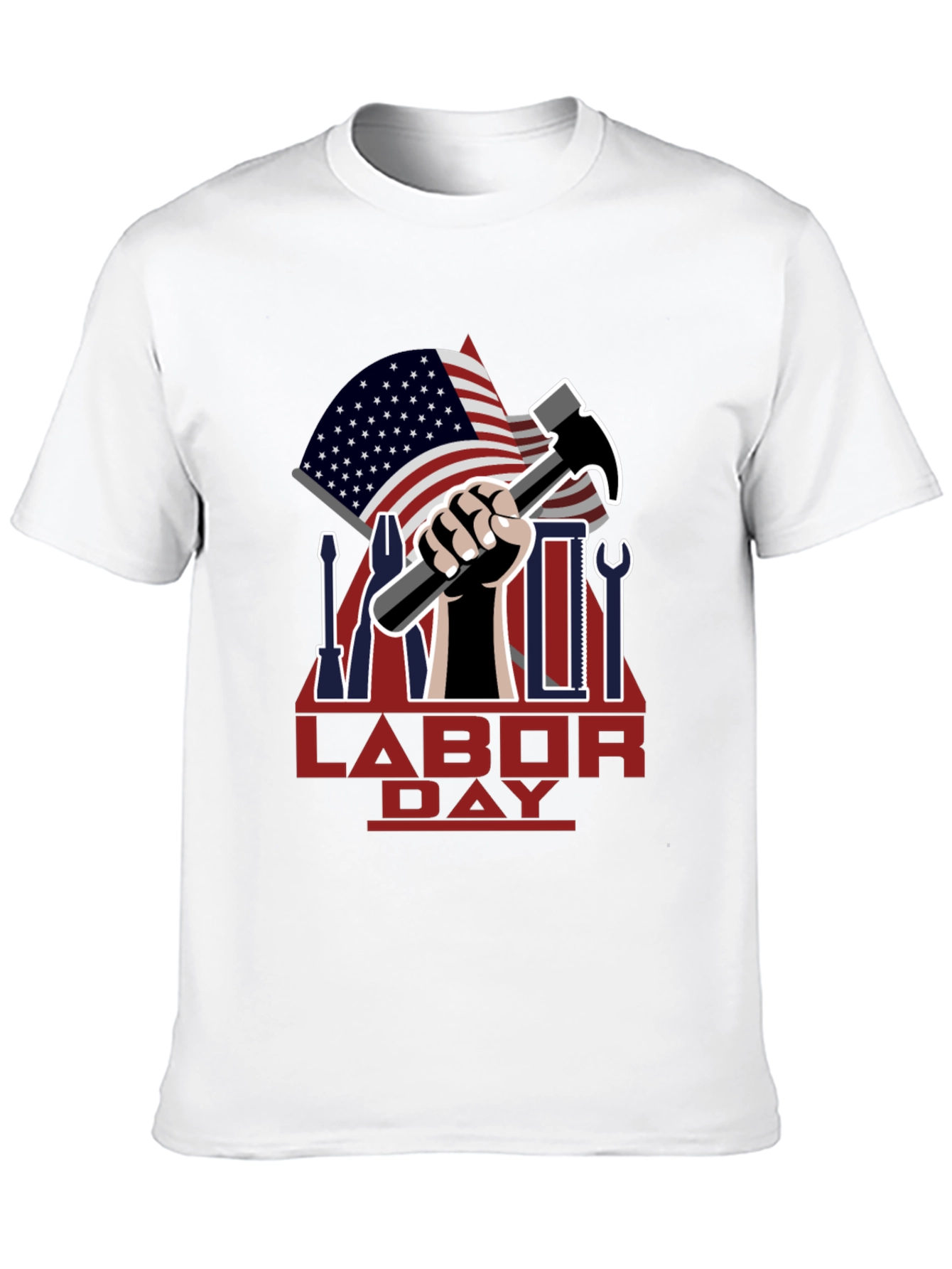 Labor Day T-Shirt - USA Flag and Tools
