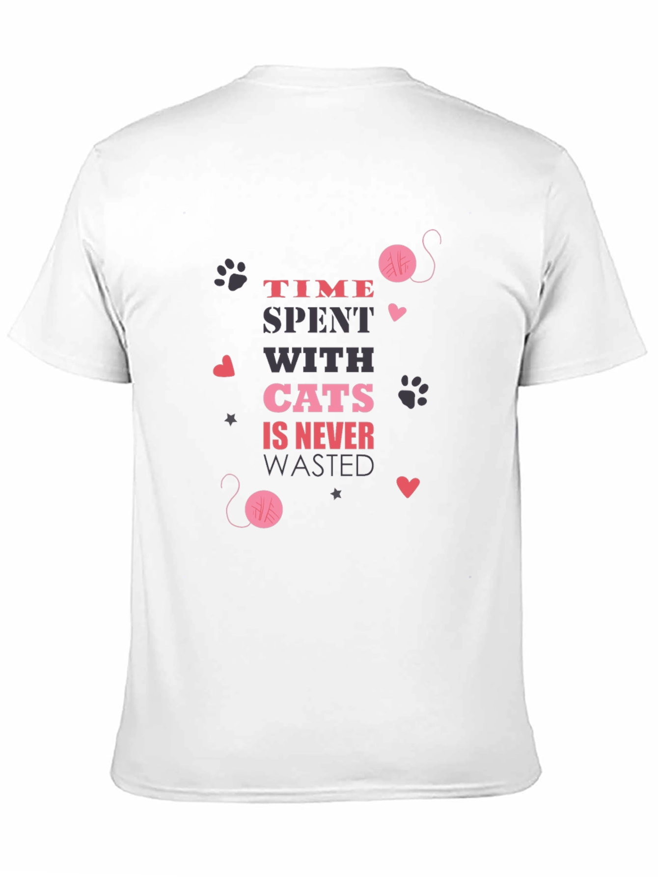 Time Spent With Cats Black T-Shirt