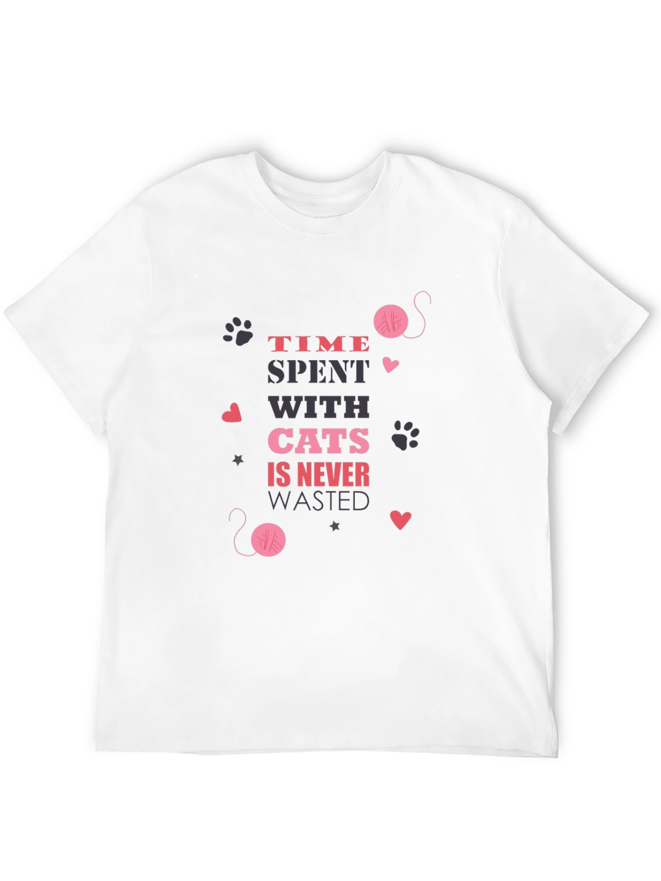 Time Spent With Cats Black T-Shirt