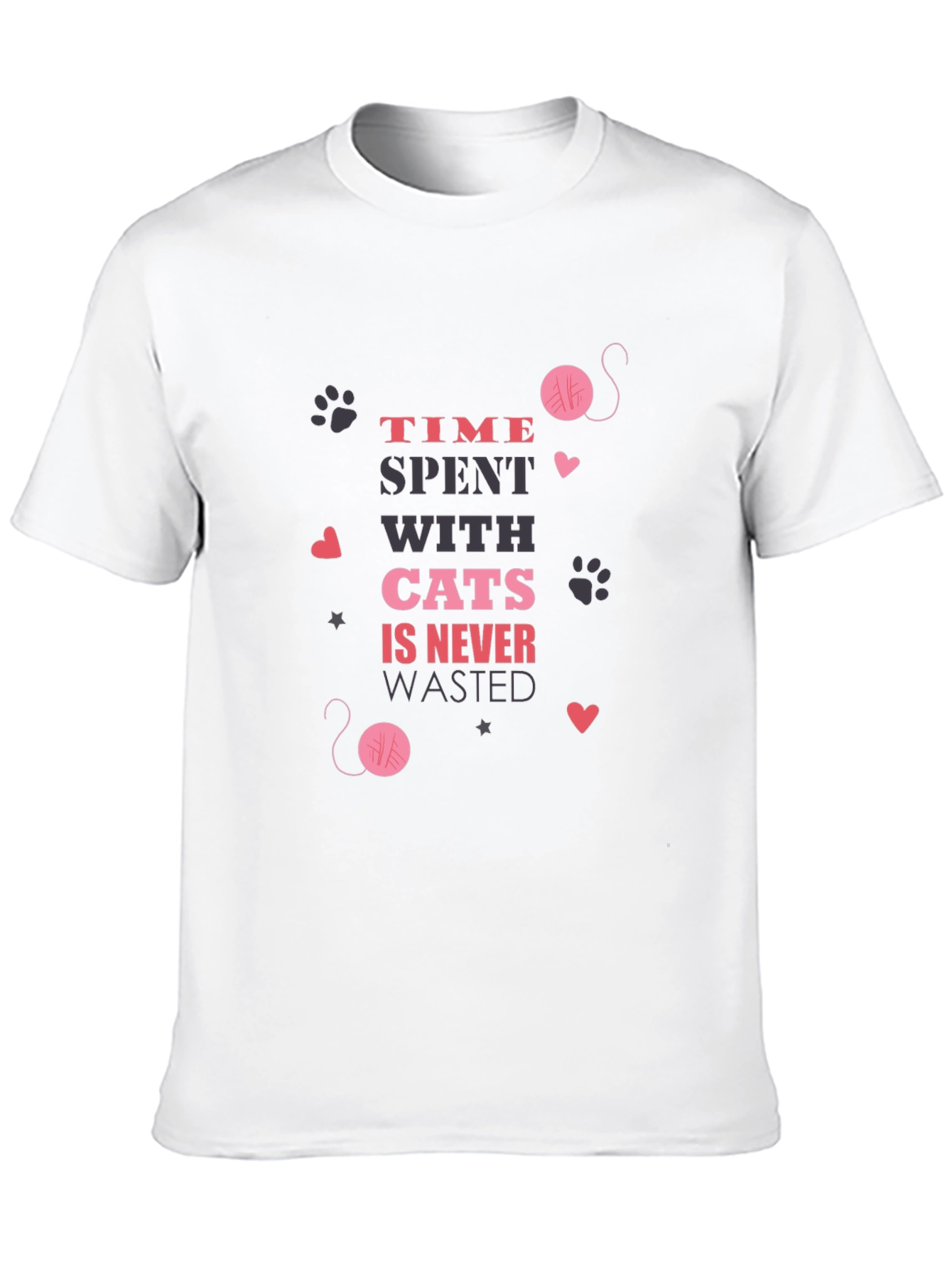 Time Spent With Cats Black T-Shirt