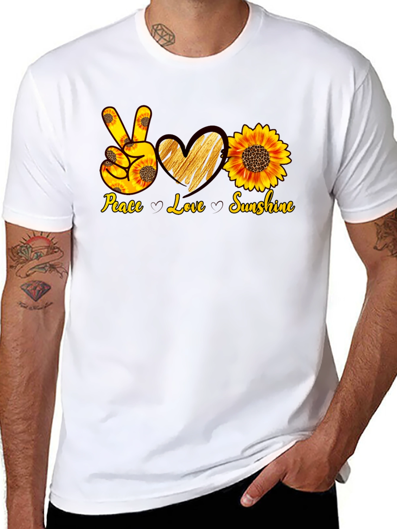 Peace Love Sunshine Sunflower T-Shirt