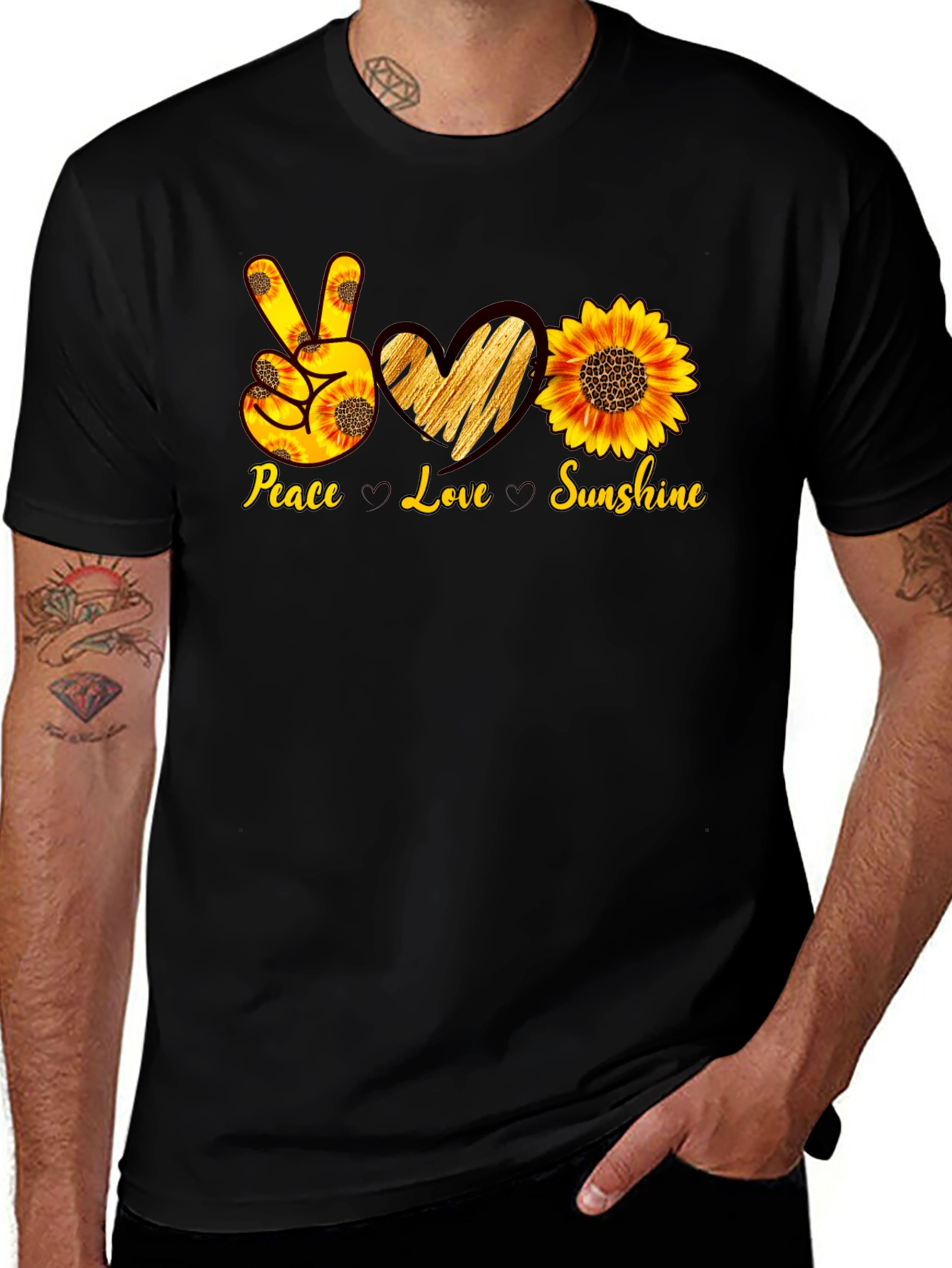 Peace Love Sunshine Sunflower T-Shirt