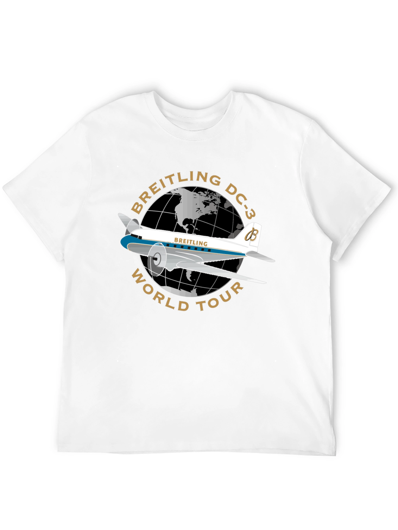 Breitling DC-3 World Tour Black T-Shirt
