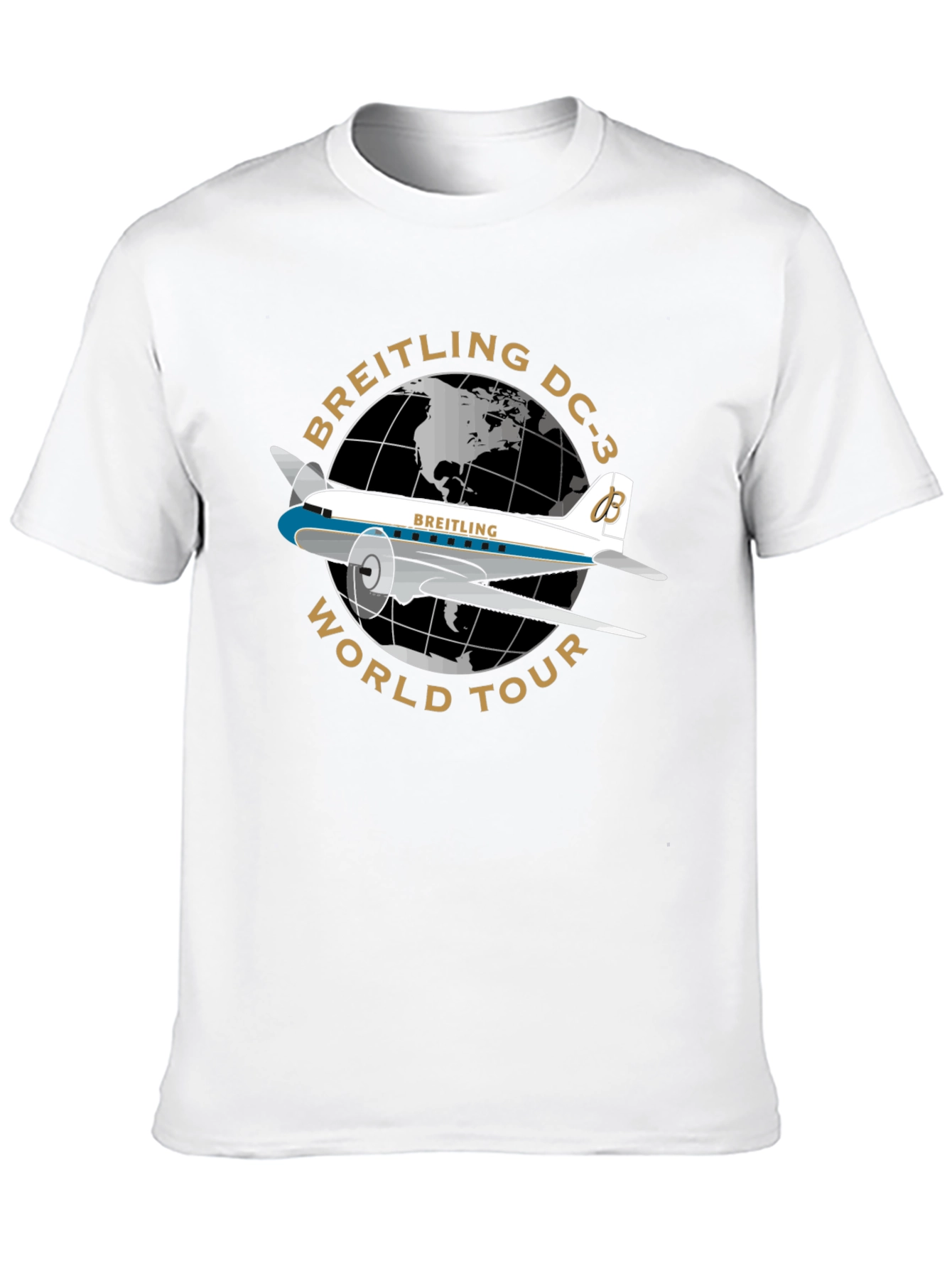 Breitling DC-3 World Tour Black T-Shirt