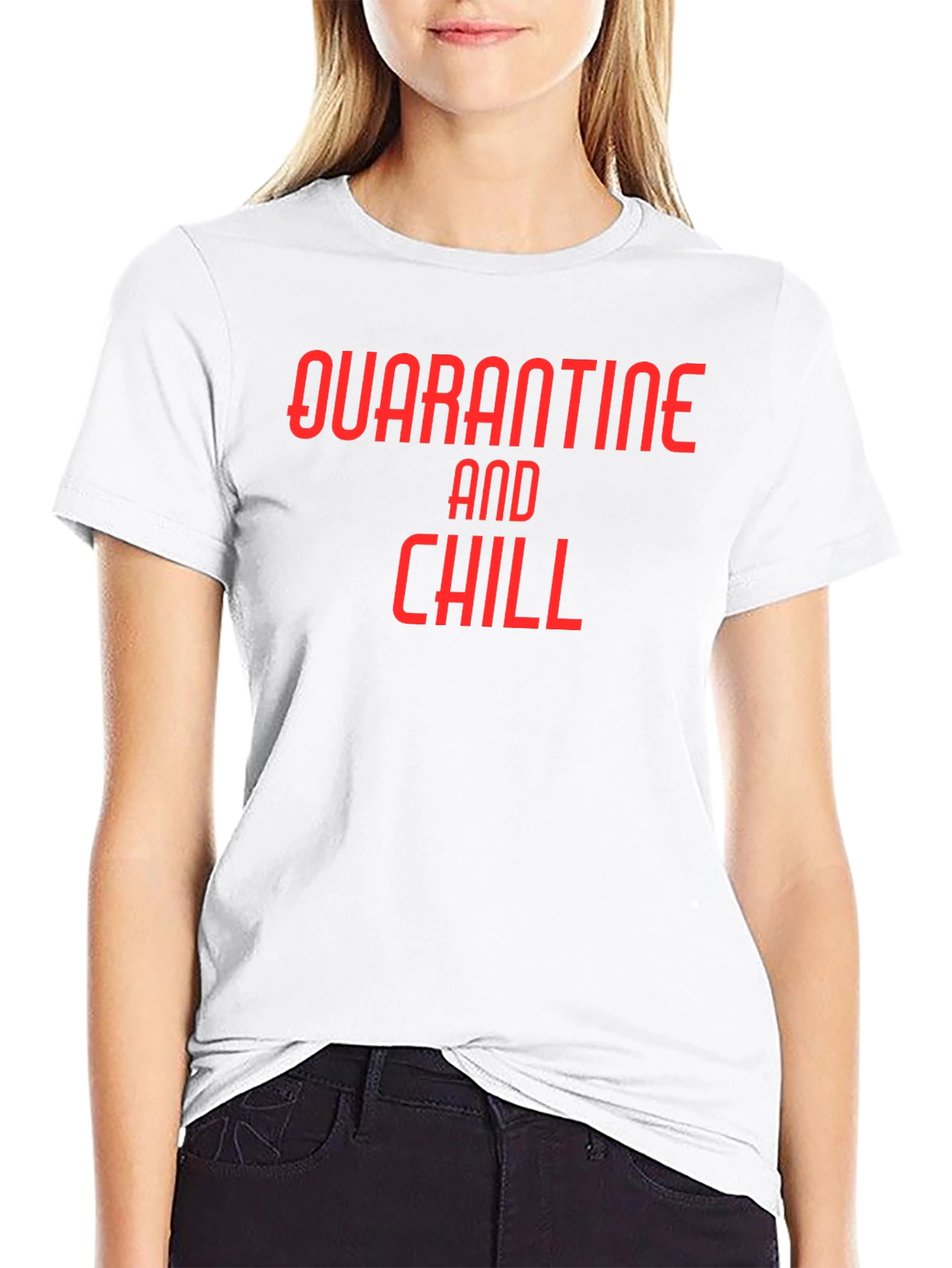 Quarantine and Chill Black Graphic Tee