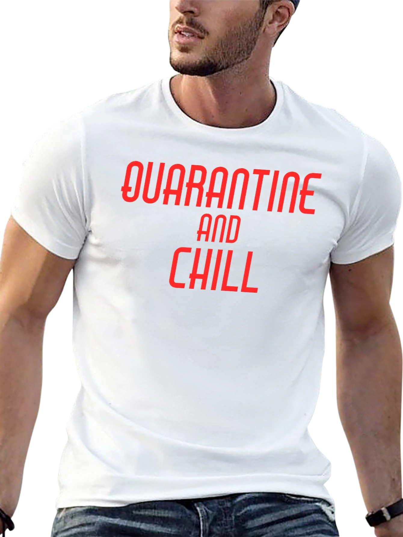 Quarantine and Chill Black Graphic Tee