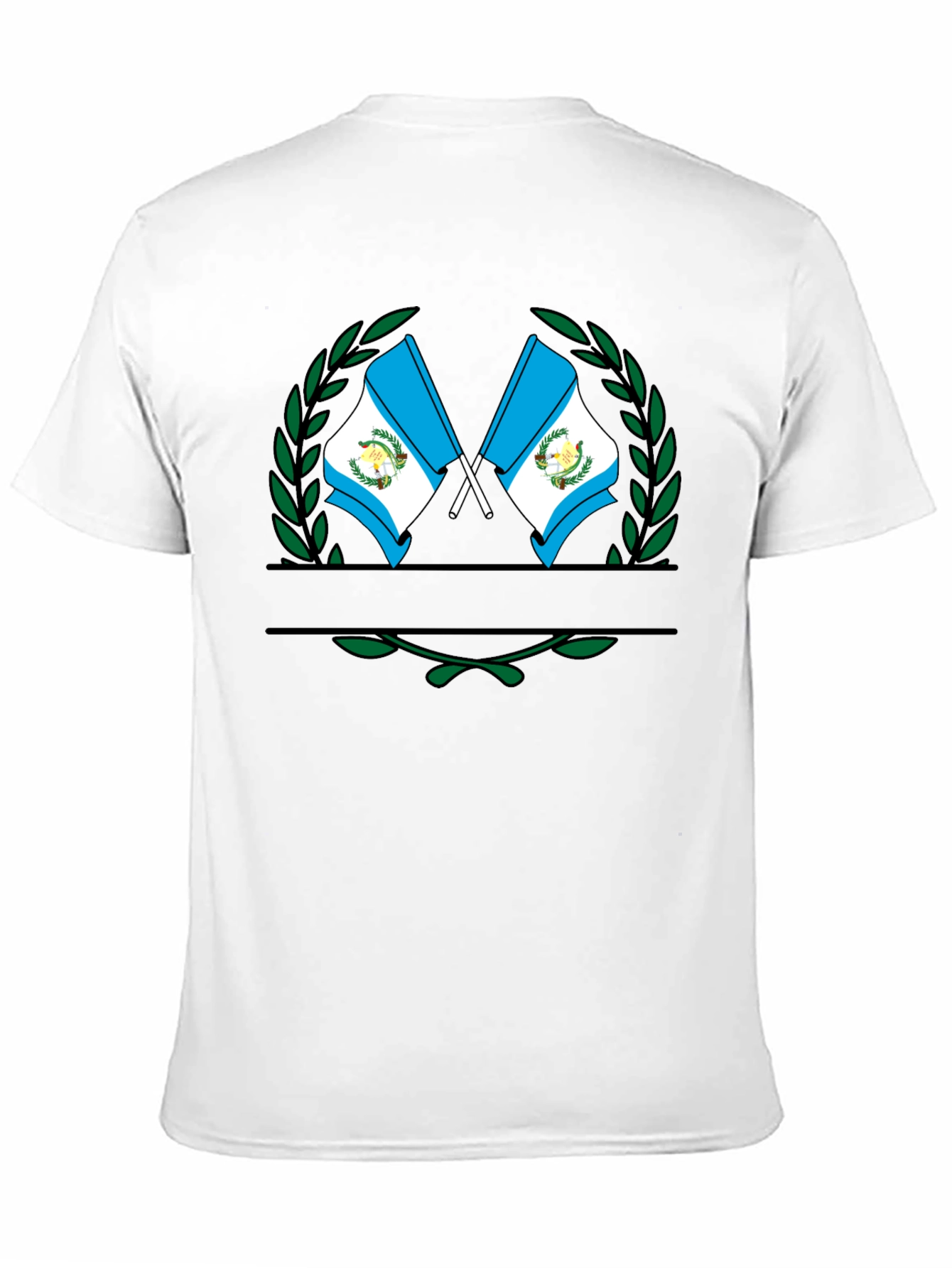 Guatemala Flag Crest Graphic Black T-Shirt