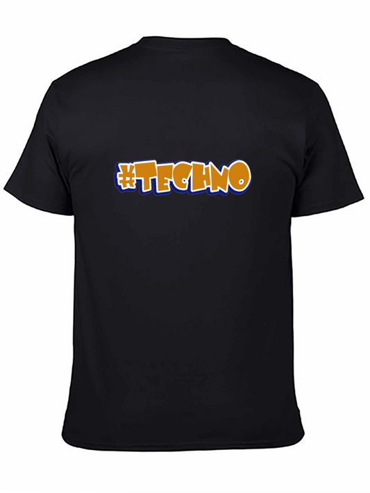 #Techno Graphic Tee - Music Lovers Black T-Shirt