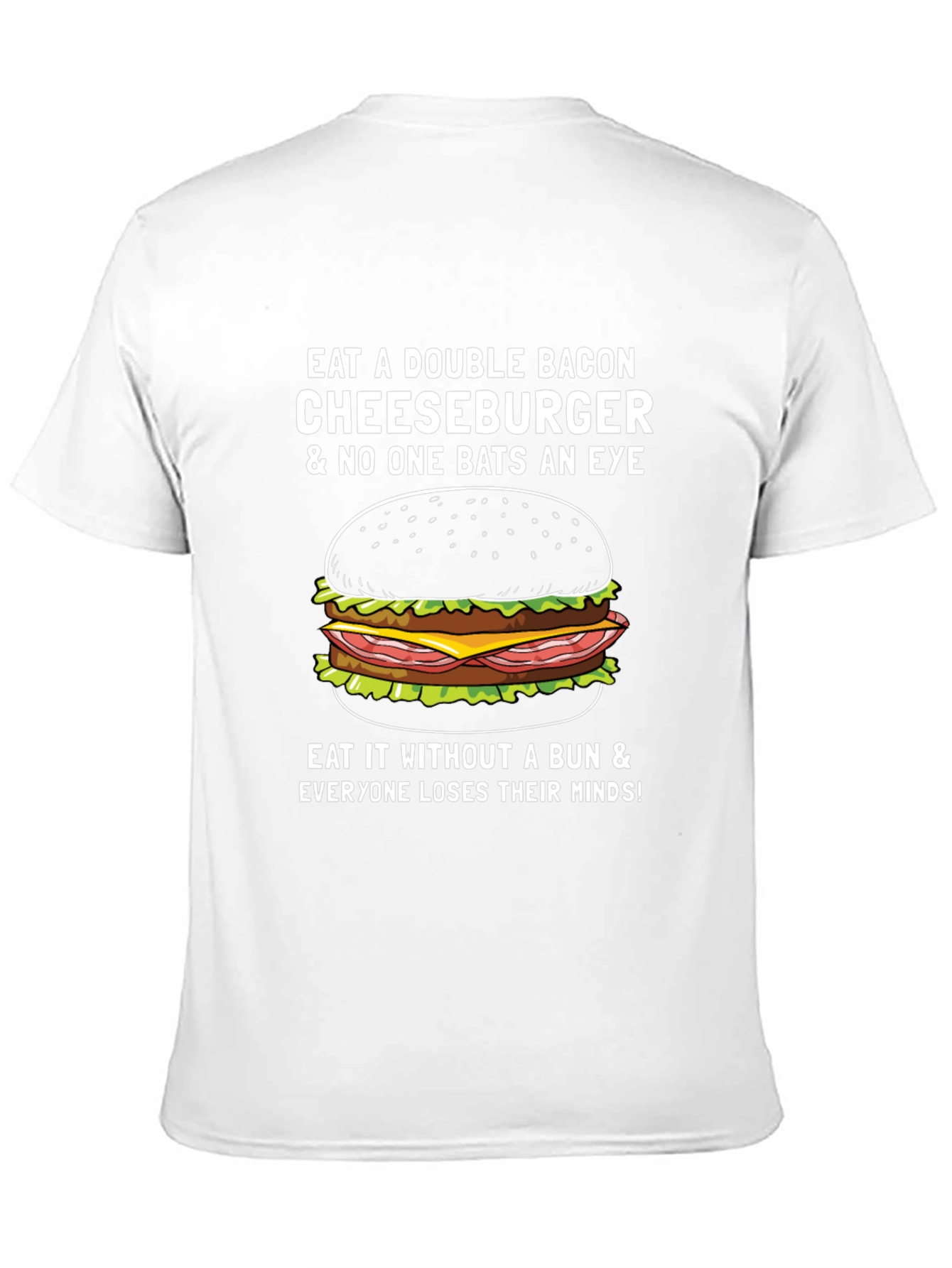 Double Bacon Cheeseburger T-Shirt - Funny Foodie Tee