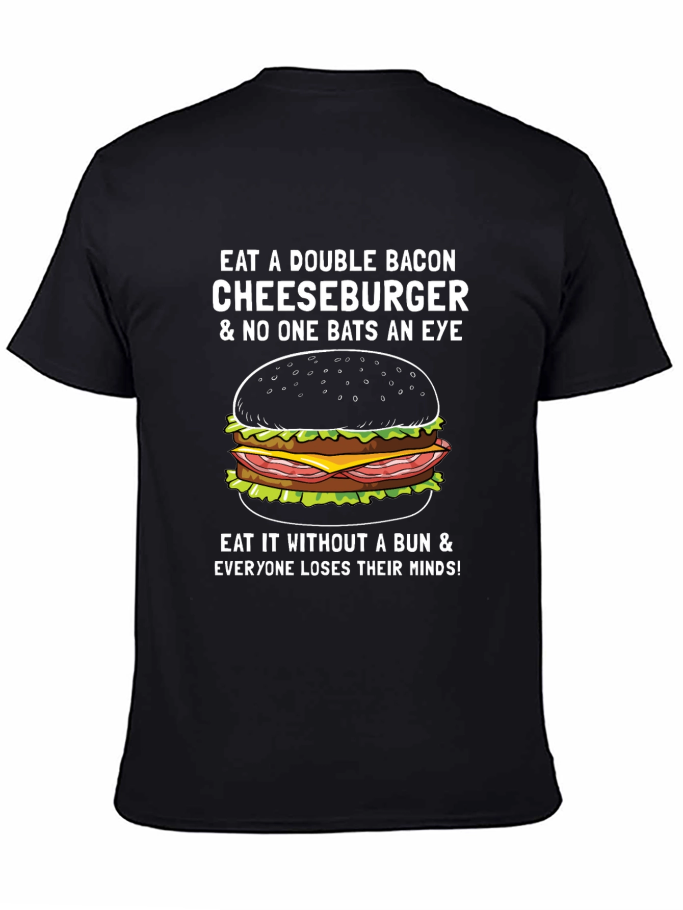 Double Bacon Cheeseburger T-Shirt - Funny Foodie Tee