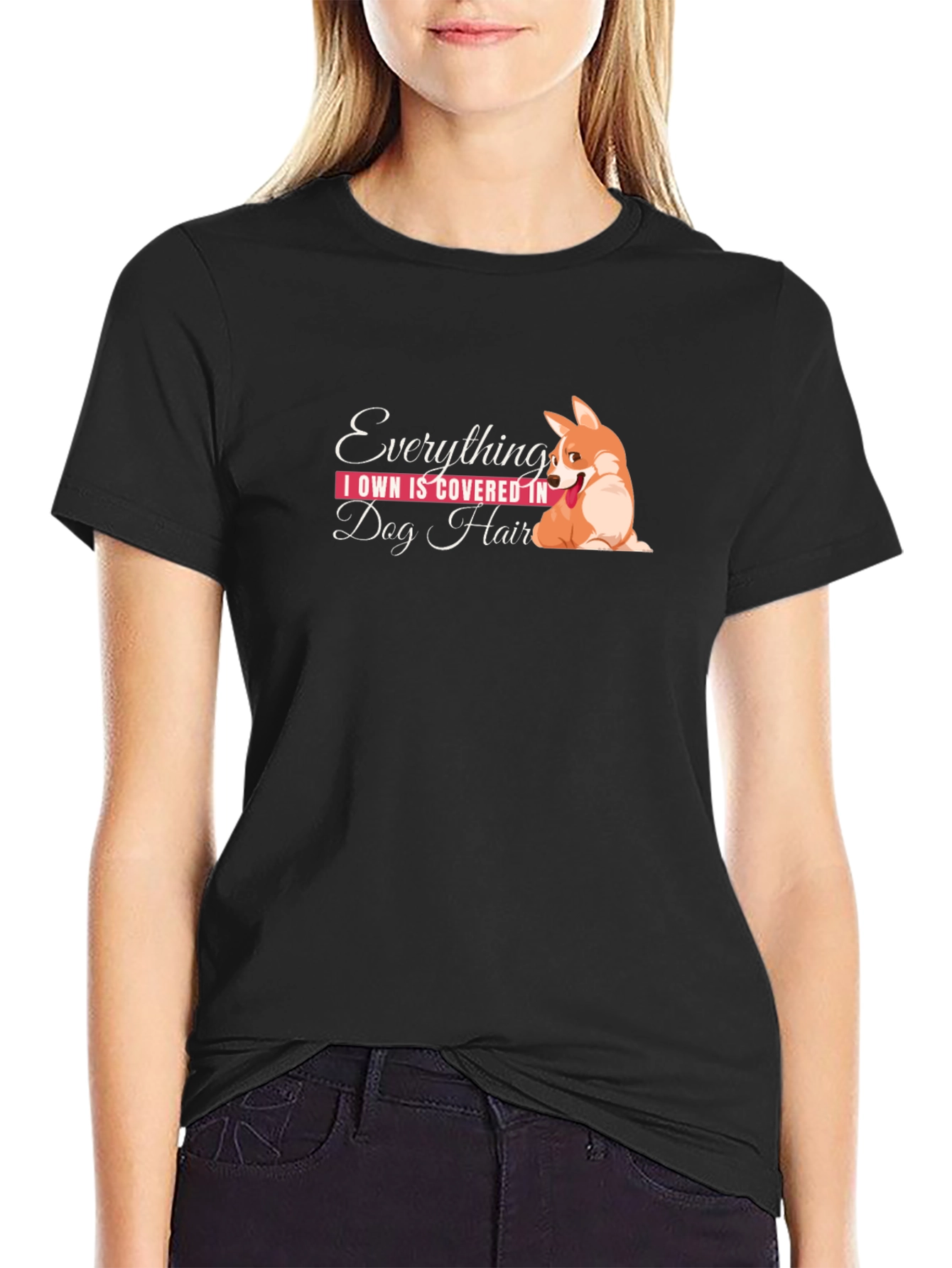 Dog Hair Corgi Graphic T-Shirt