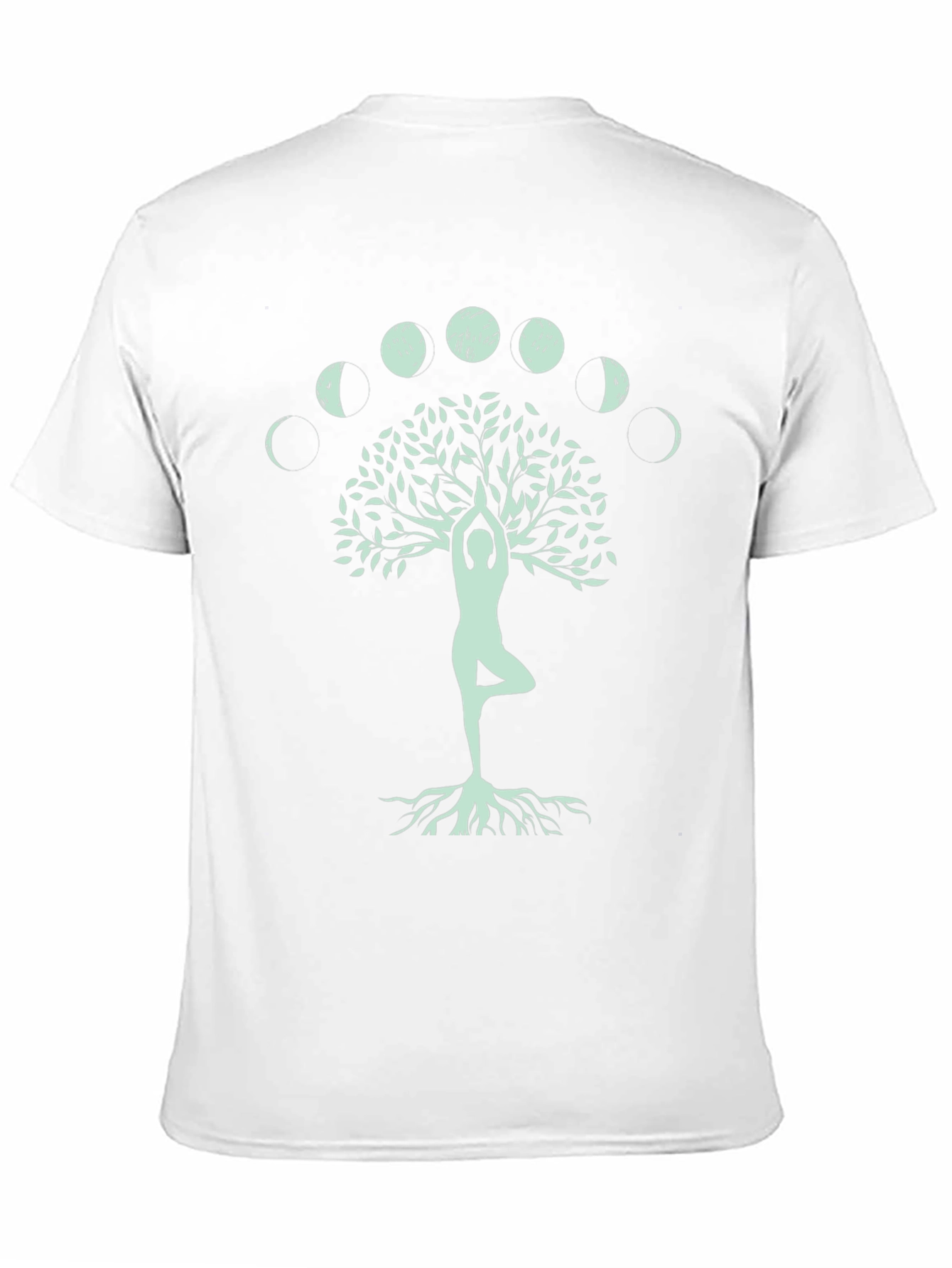 Yoga Tree Moon Phases Graphic Tee - Black