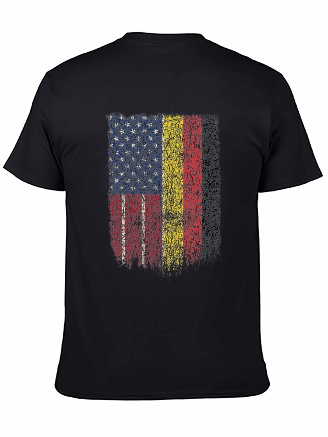 USA & Romania Flag Graphic Print T-Shirt
