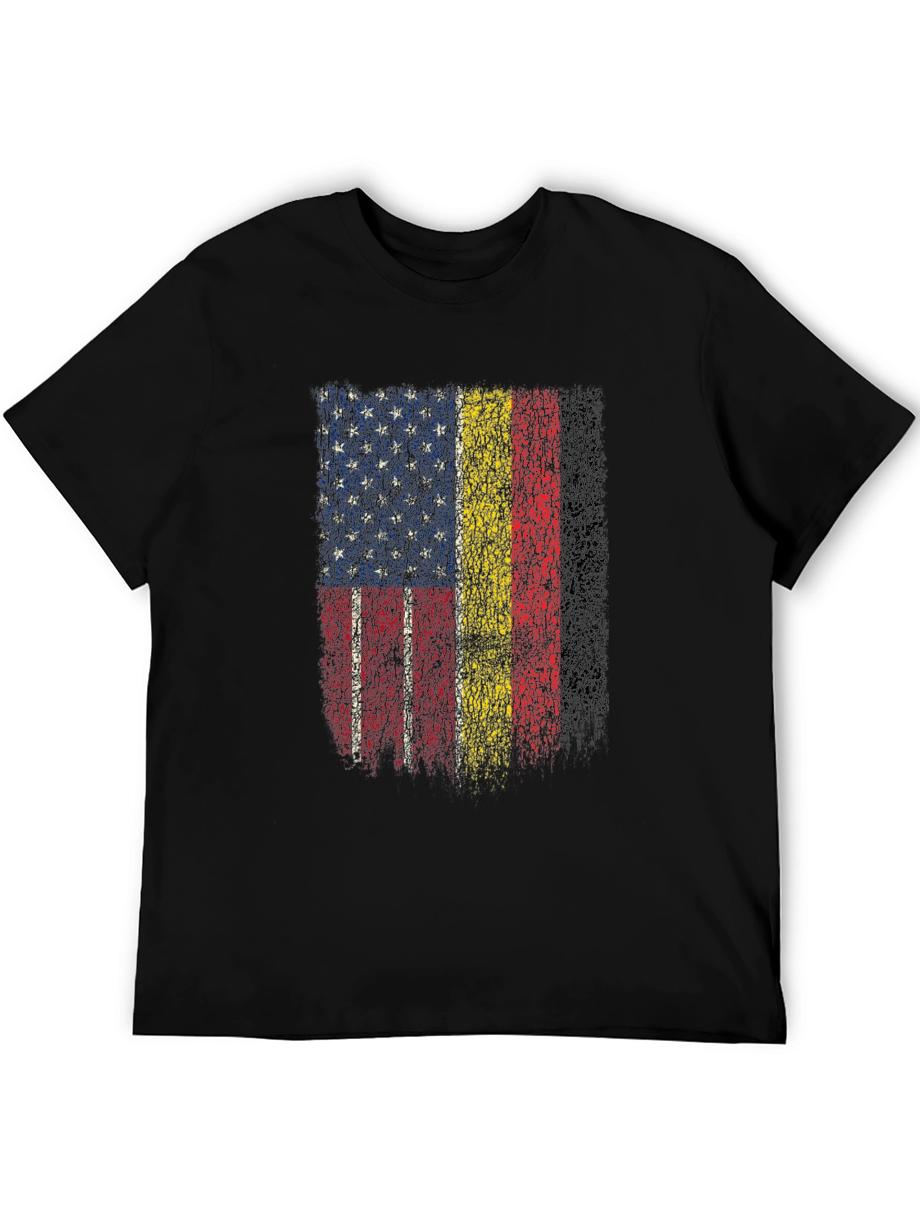 USA & Romania Flag Graphic Print T-Shirt