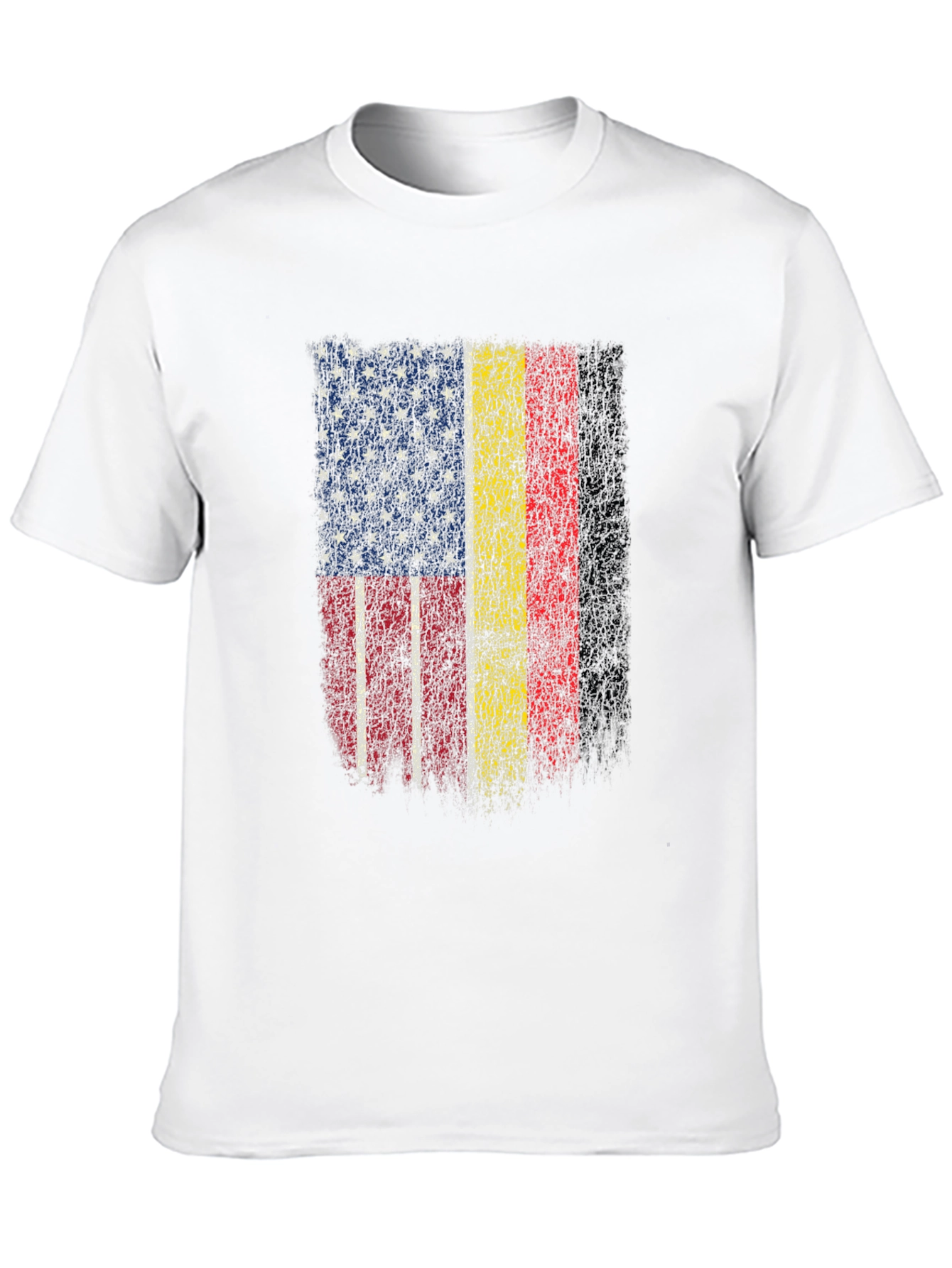 USA & Romania Flag Graphic Print T-Shirt