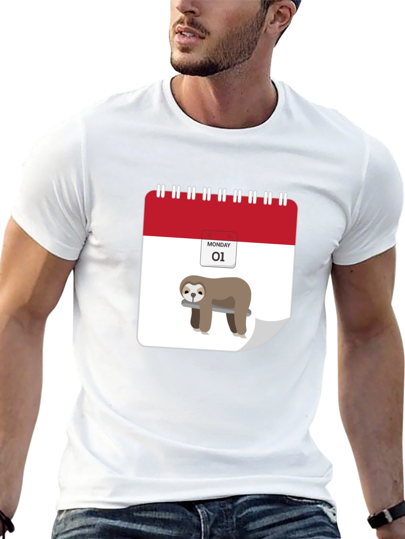 Monday Sloth Calendar Graphic Tee
