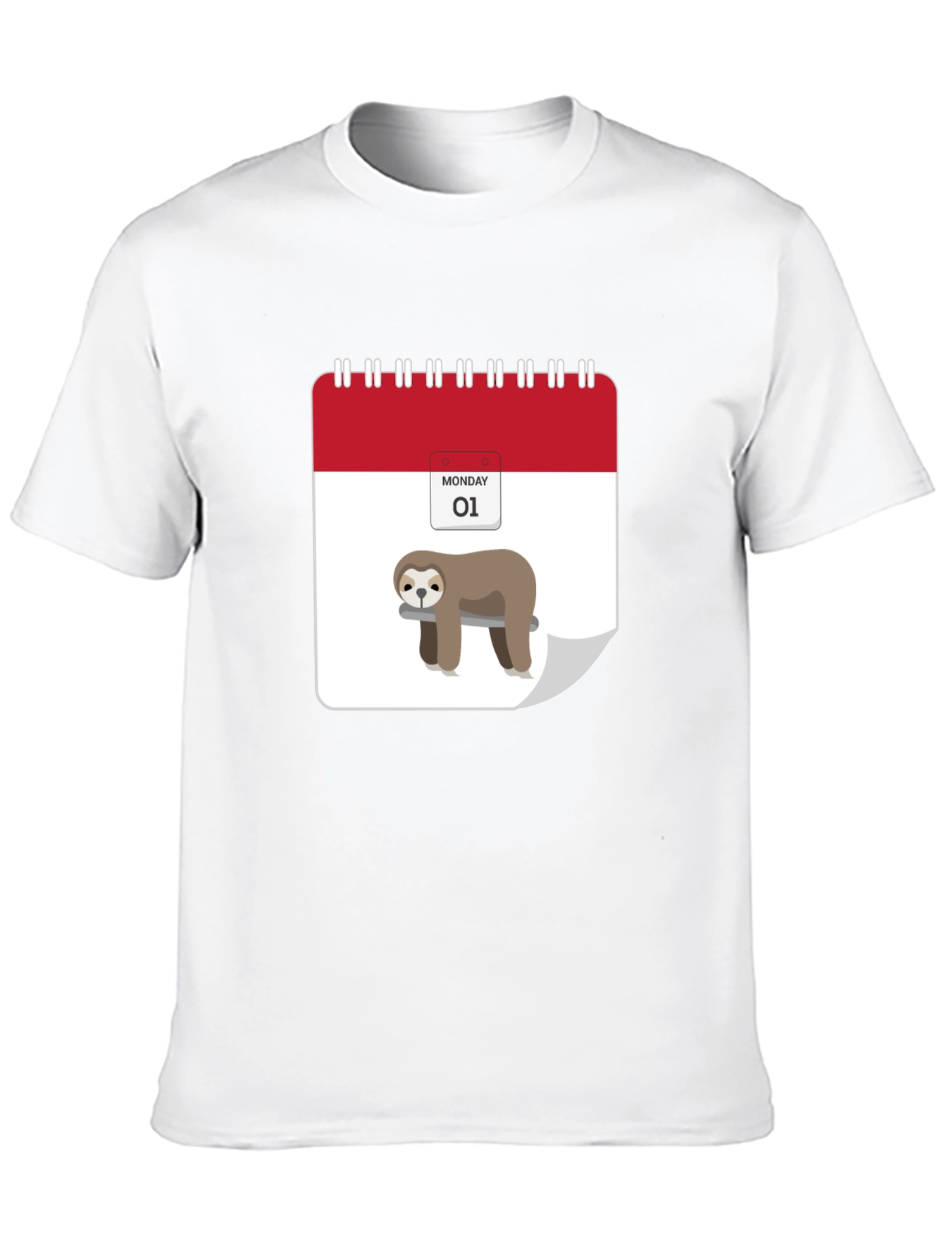 Monday Sloth Calendar Graphic Tee