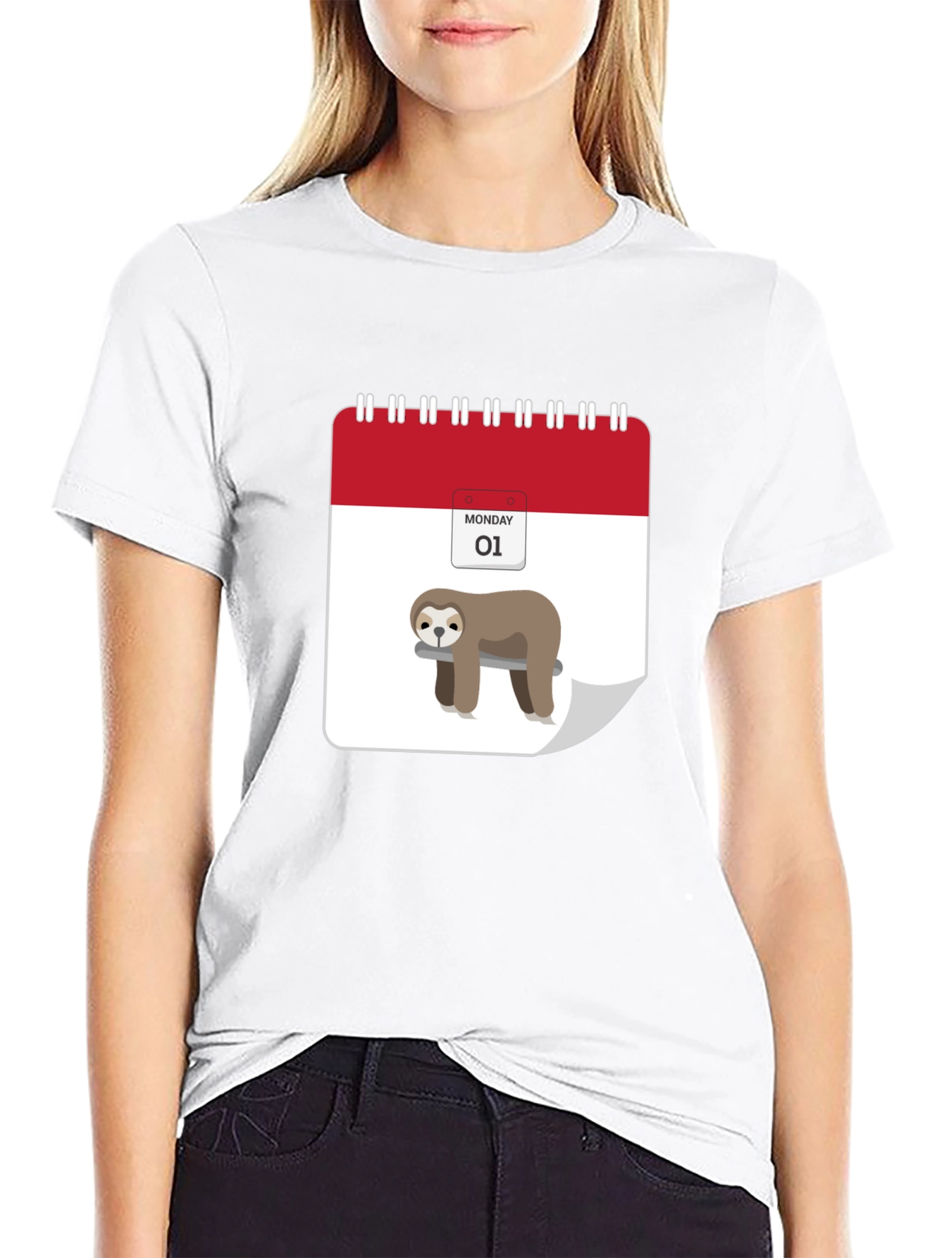 Monday Sloth Calendar Graphic Tee