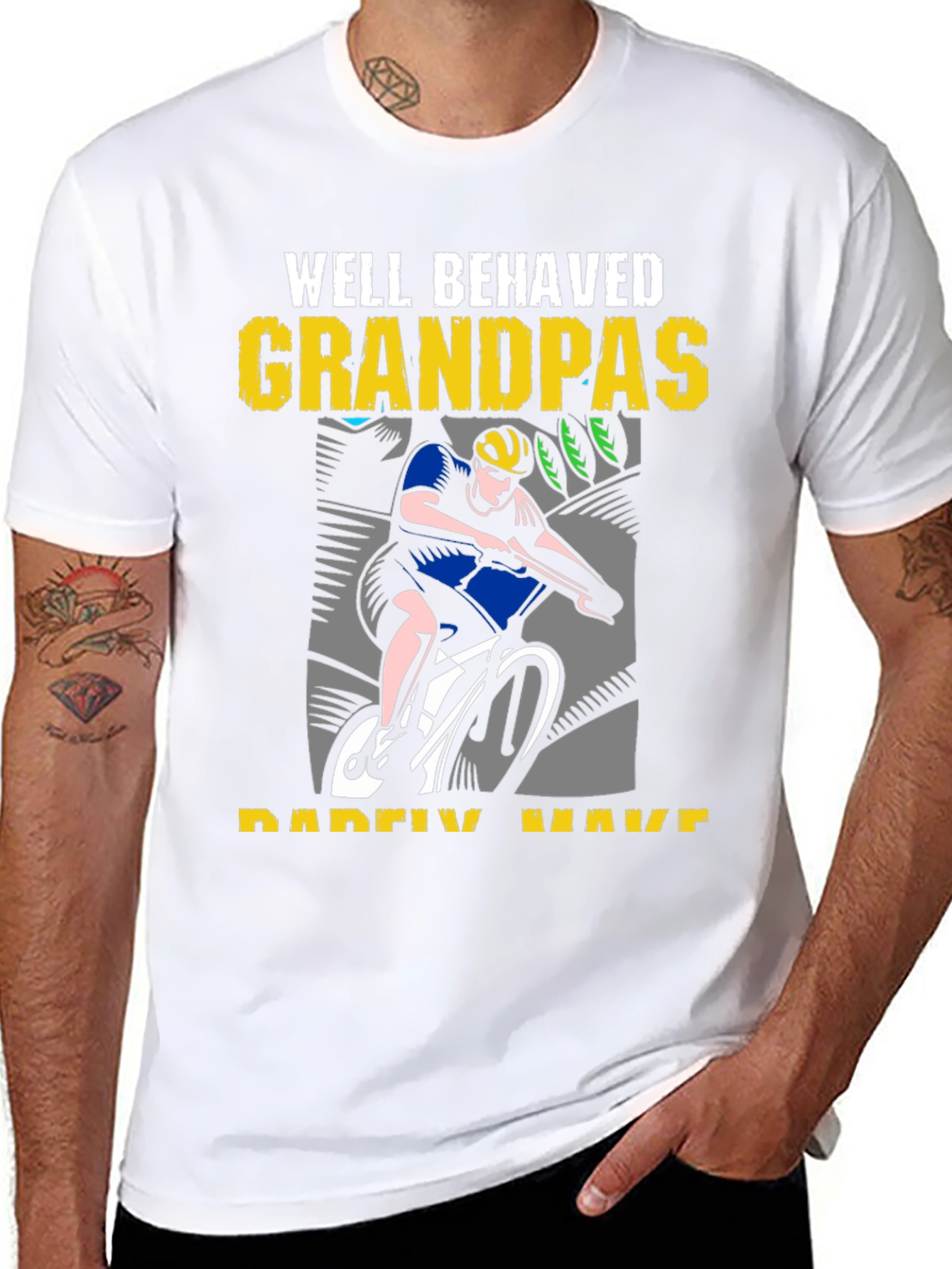Well Behaved Grandpas Cyclist Graphic Tee