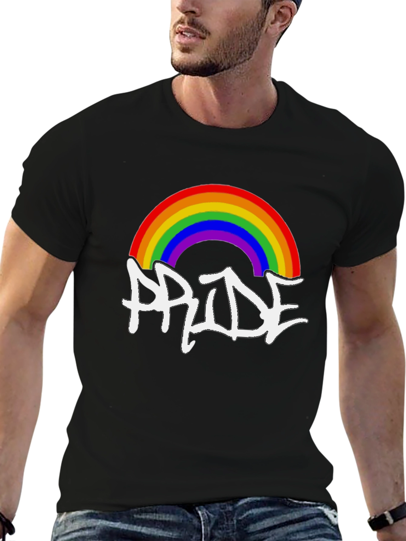 Rainbow Pride Graphic Tee - Black Unisex Shirt