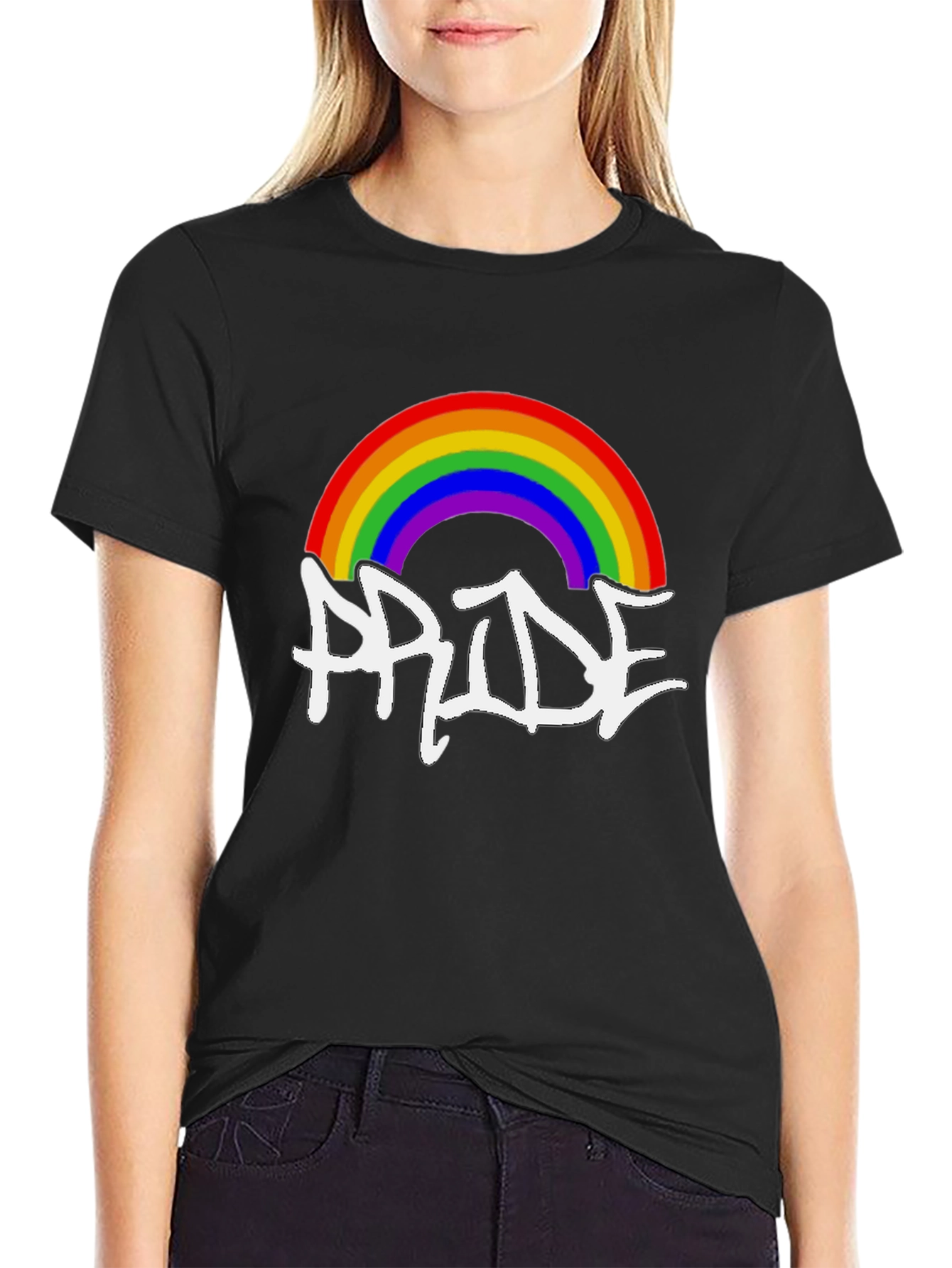 Rainbow Pride Graphic Tee - Black Unisex Shirt