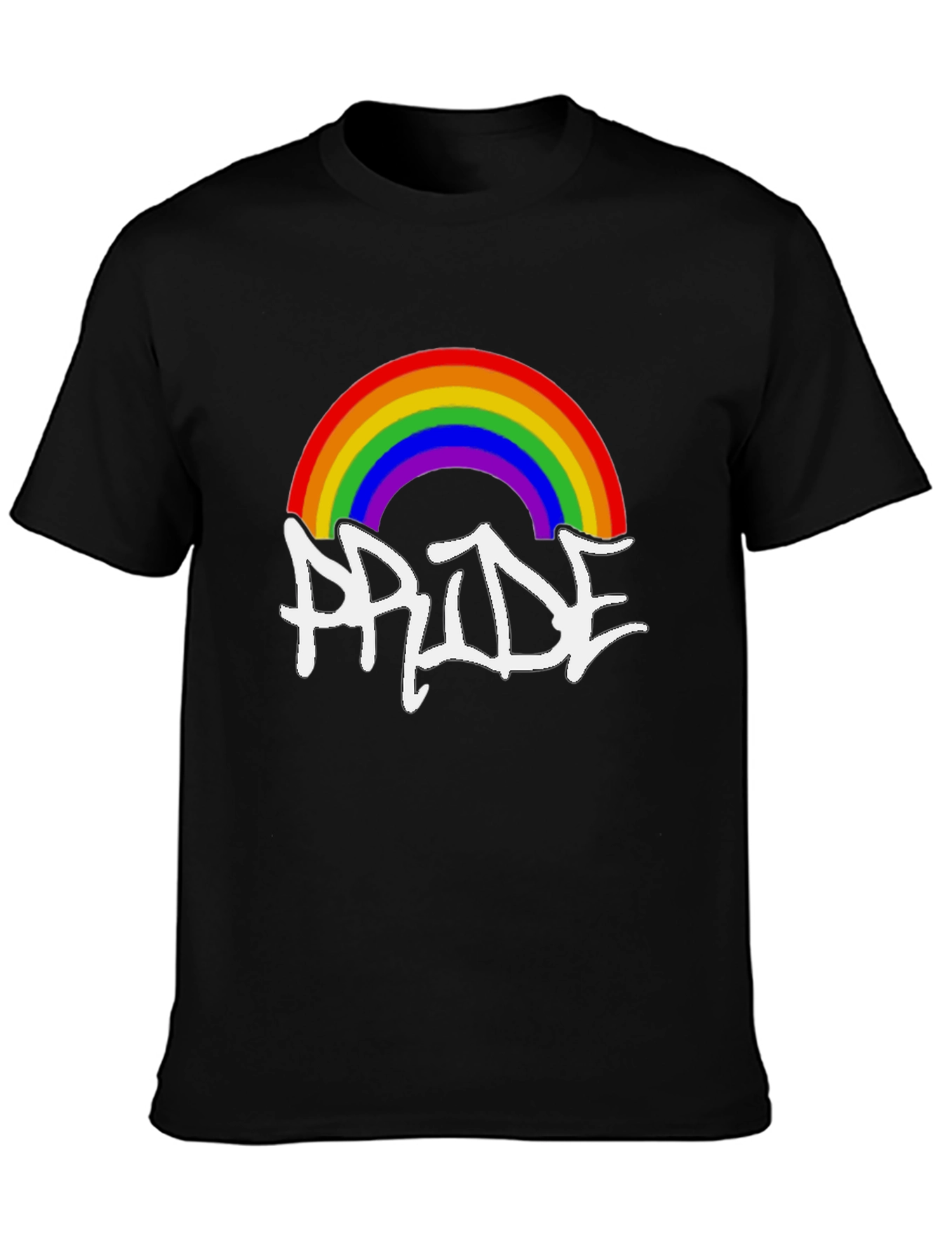 Rainbow Pride Graphic Tee - Black Unisex Shirt