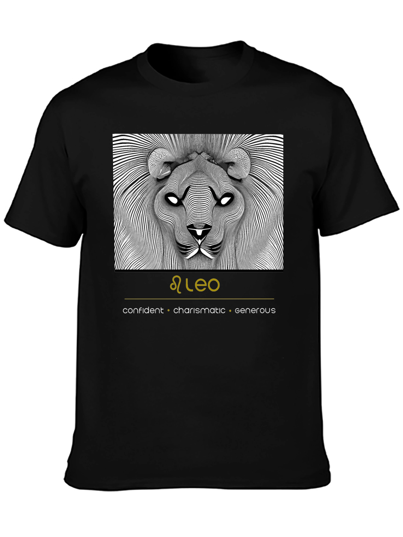 Leo Zodiac Graphic Tee - Confident Charismatic Generous