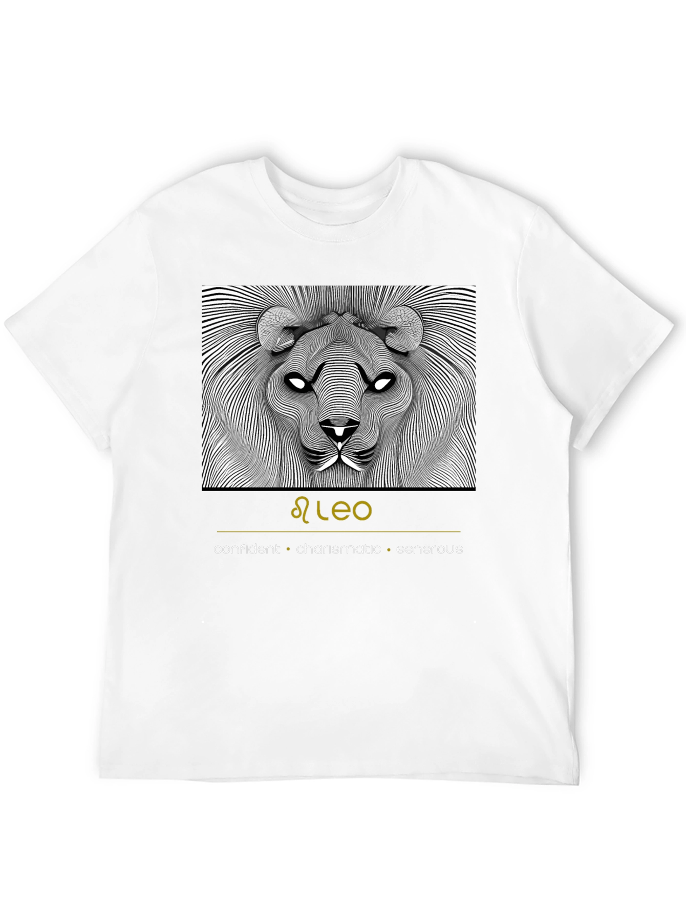 Leo Zodiac Graphic Tee - Confident Charismatic Generous