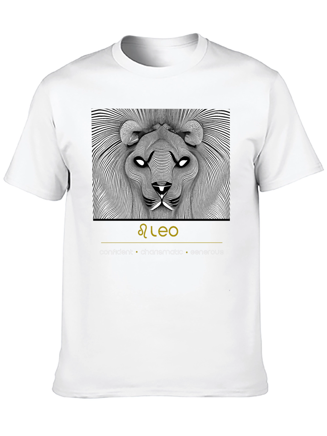 Leo Zodiac Graphic Tee - Confident Charismatic Generous