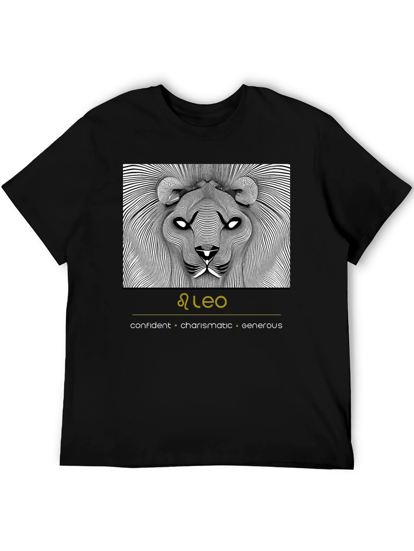 Leo Zodiac Graphic Tee - Confident Charismatic Generous