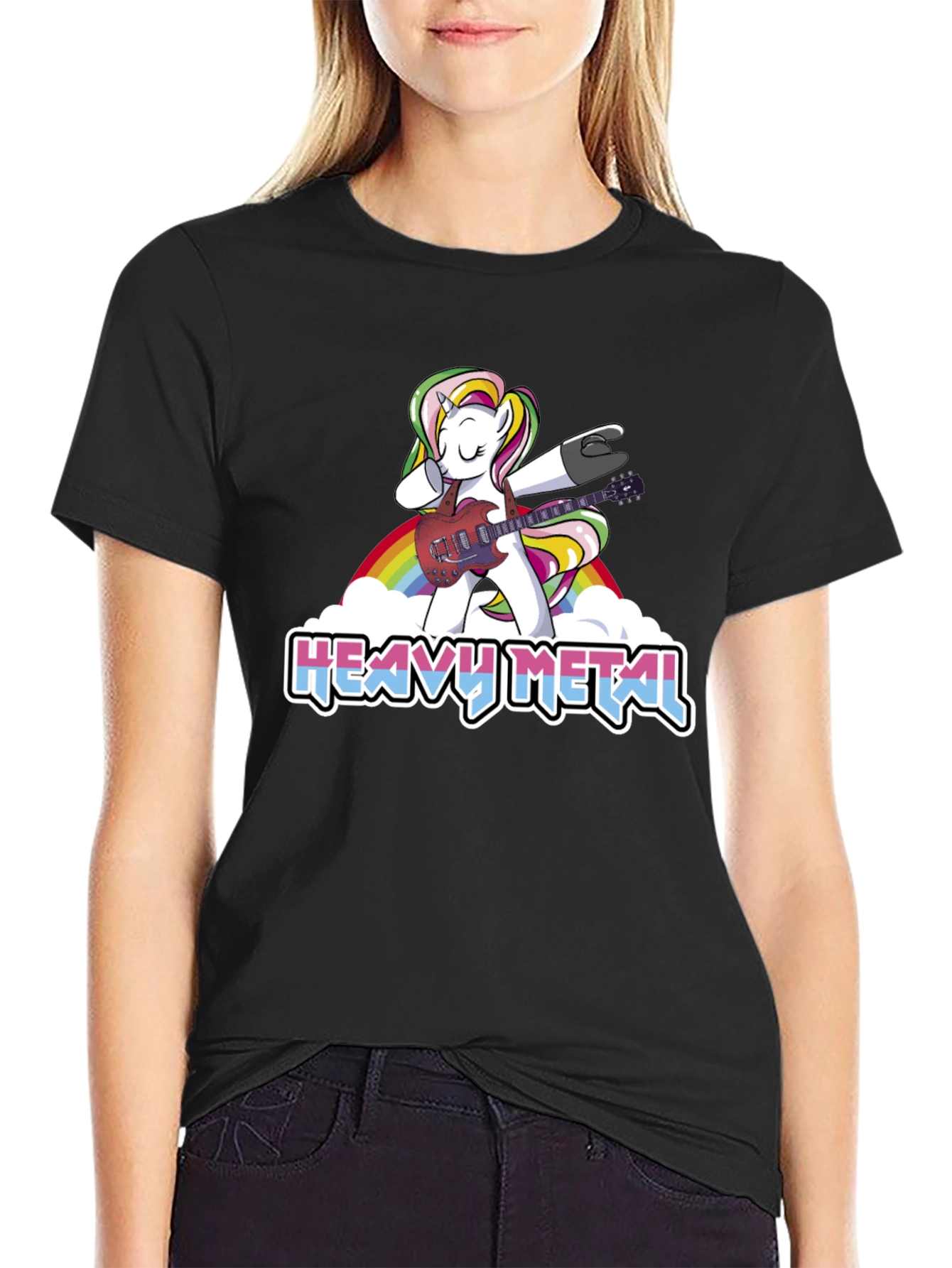 Heavy Metal Unicorn Dab T-Shirt