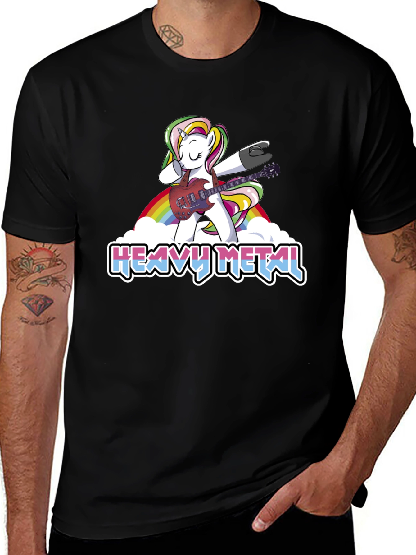 Heavy Metal Unicorn Dab T-Shirt