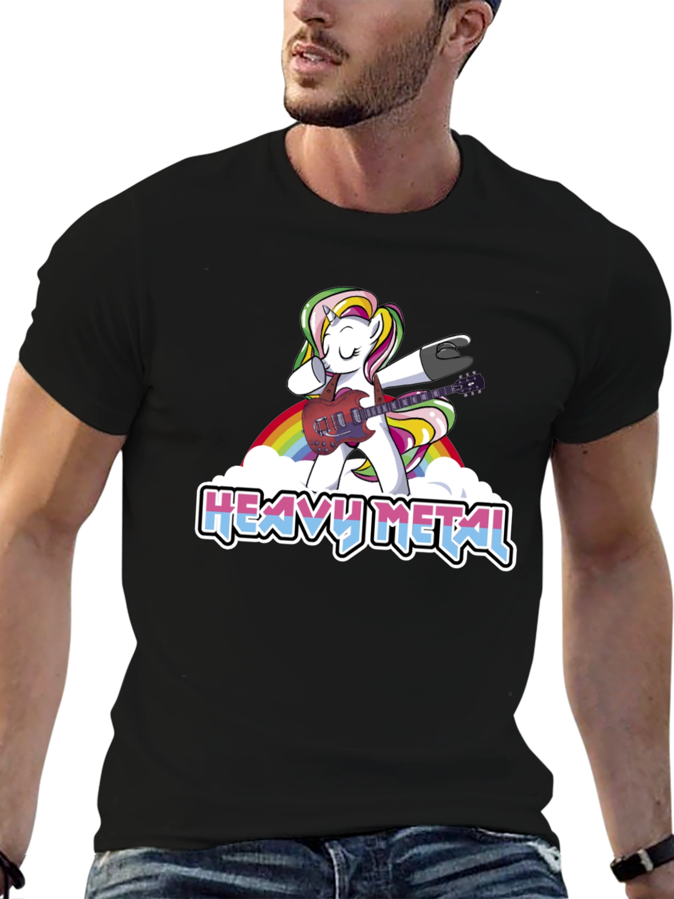 Heavy Metal Unicorn Dab T-Shirt