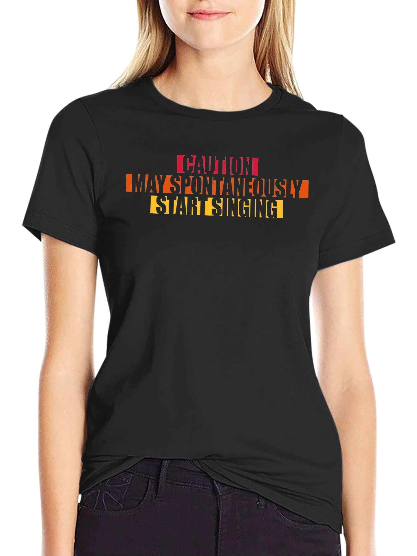 Caution May Spontaneously Start Singing Graphic T-Shirt