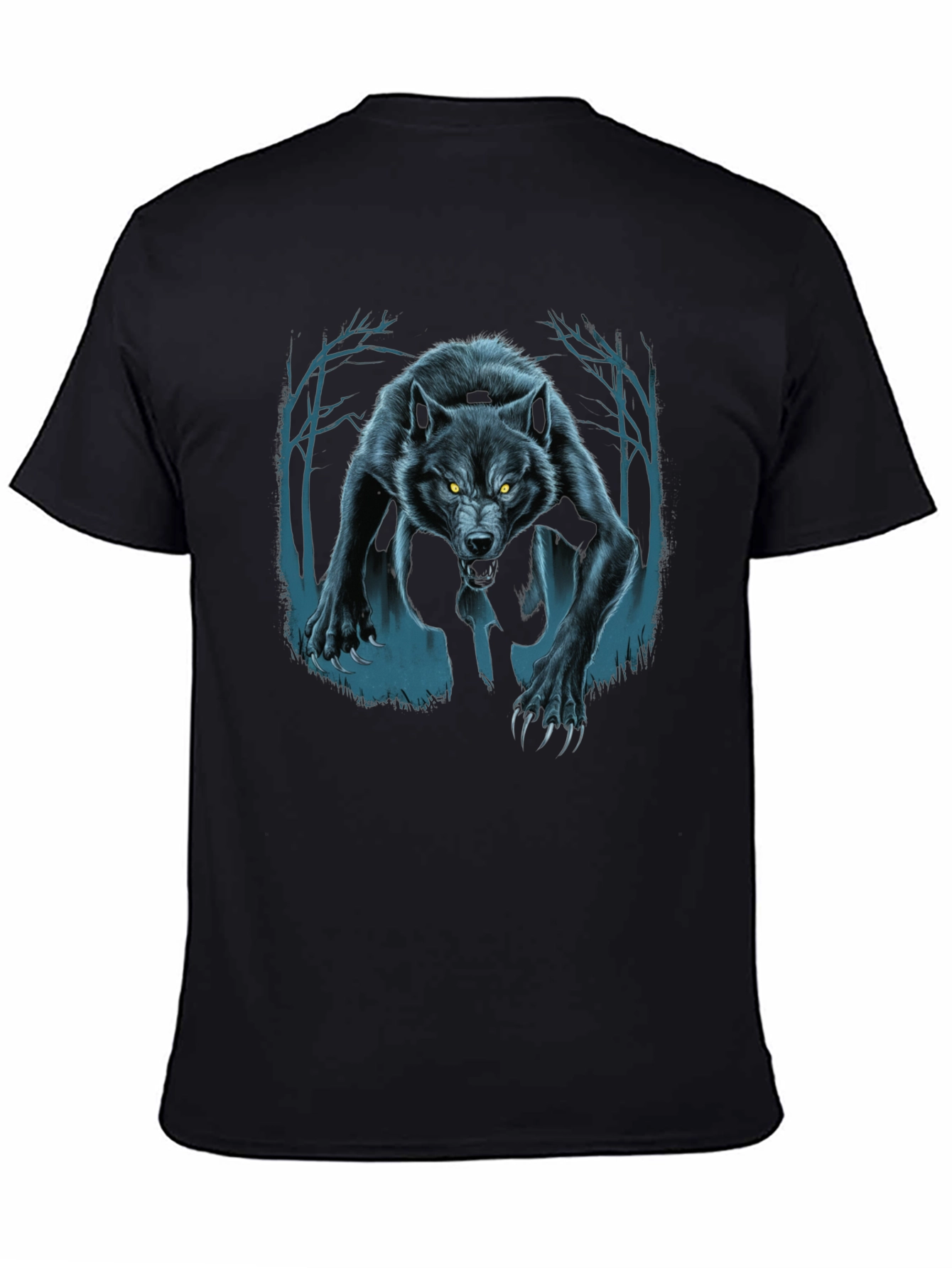 Wolf Graphic T-Shirt - Mens Black Tee