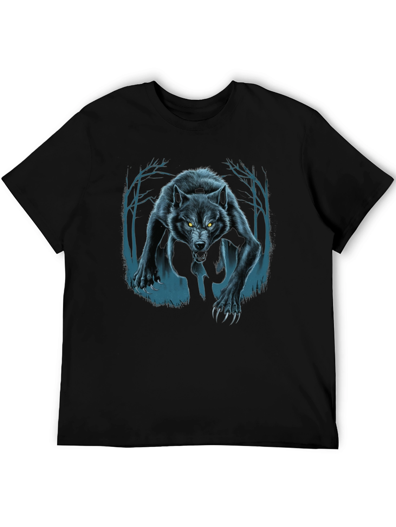 Wolf Graphic T-Shirt - Mens Black Tee
