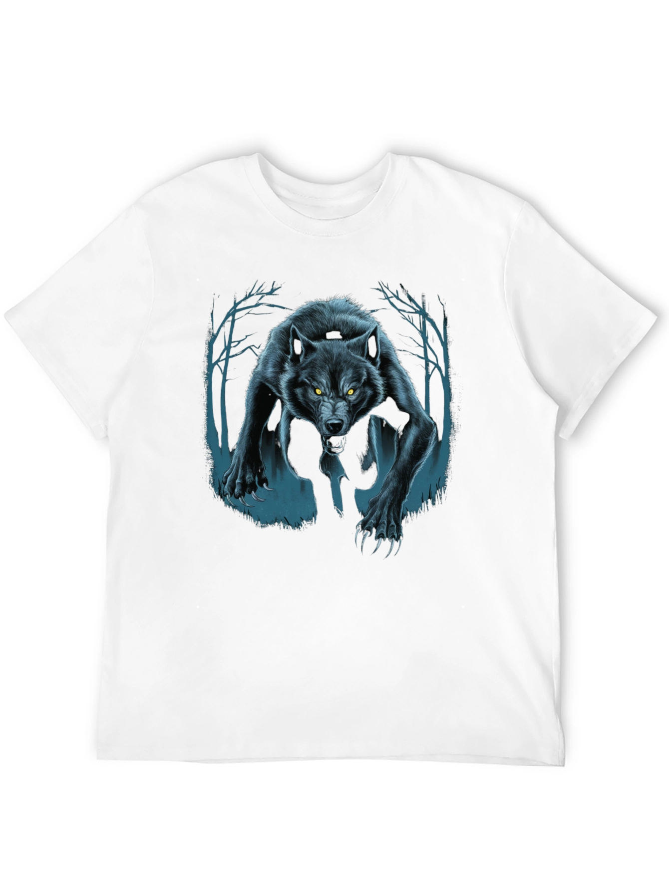 Wolf Graphic T-Shirt - Mens Black Tee