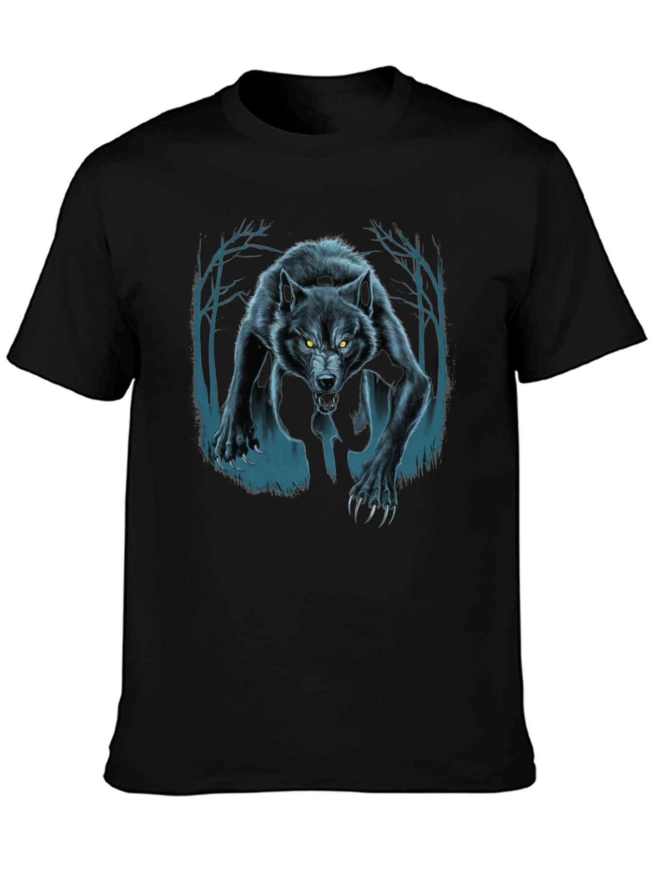 Wolf Graphic T-Shirt - Mens Black Tee