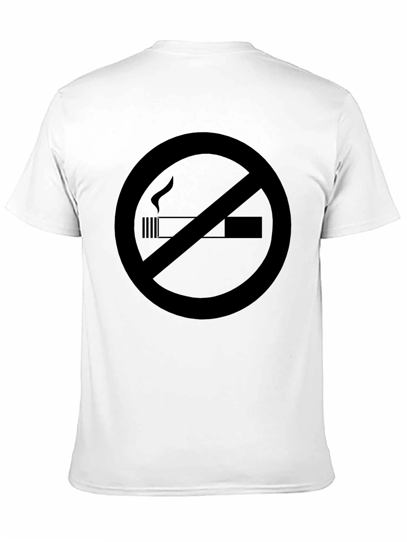 No Smoking Graphic Tee - Black Crew Neck T-Shirt