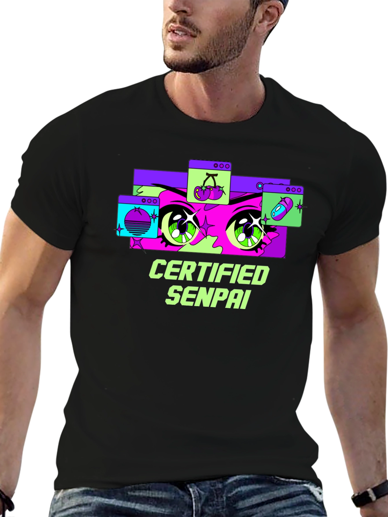 Certified Senpai Anime Style Graphic Tee