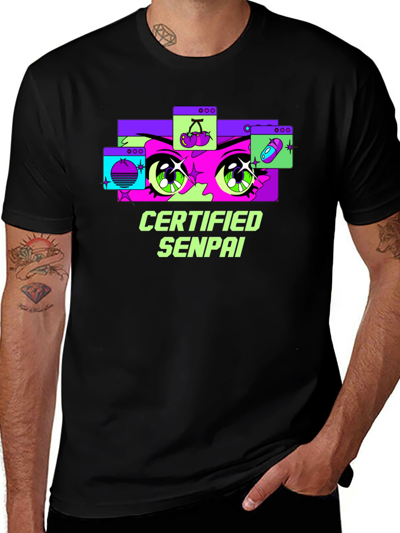 Certified Senpai Anime Style Graphic Tee