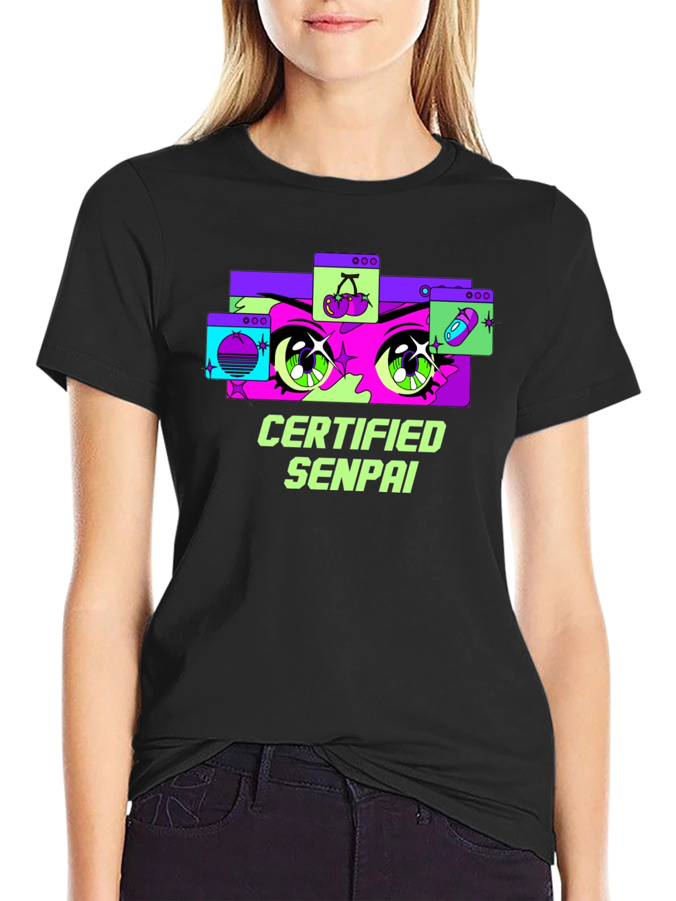 Certified Senpai Anime Style Graphic Tee