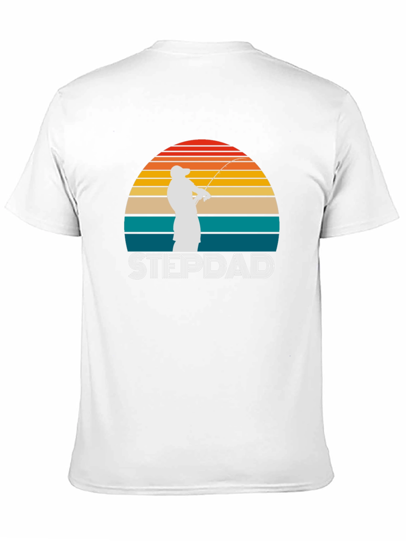 Stepdad Fishing Sunset Graphic T-Shirt