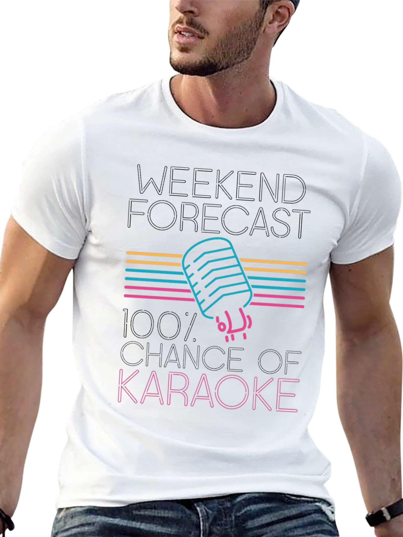 Karaoke Forecast T-Shirt - Weekend Vibes!