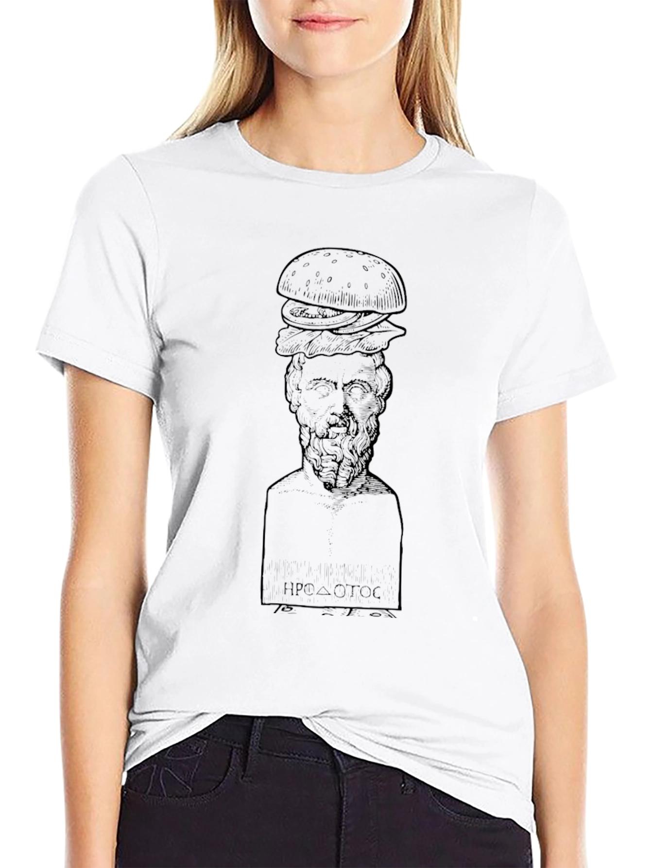 Herodotus Burger Black T-Shirt