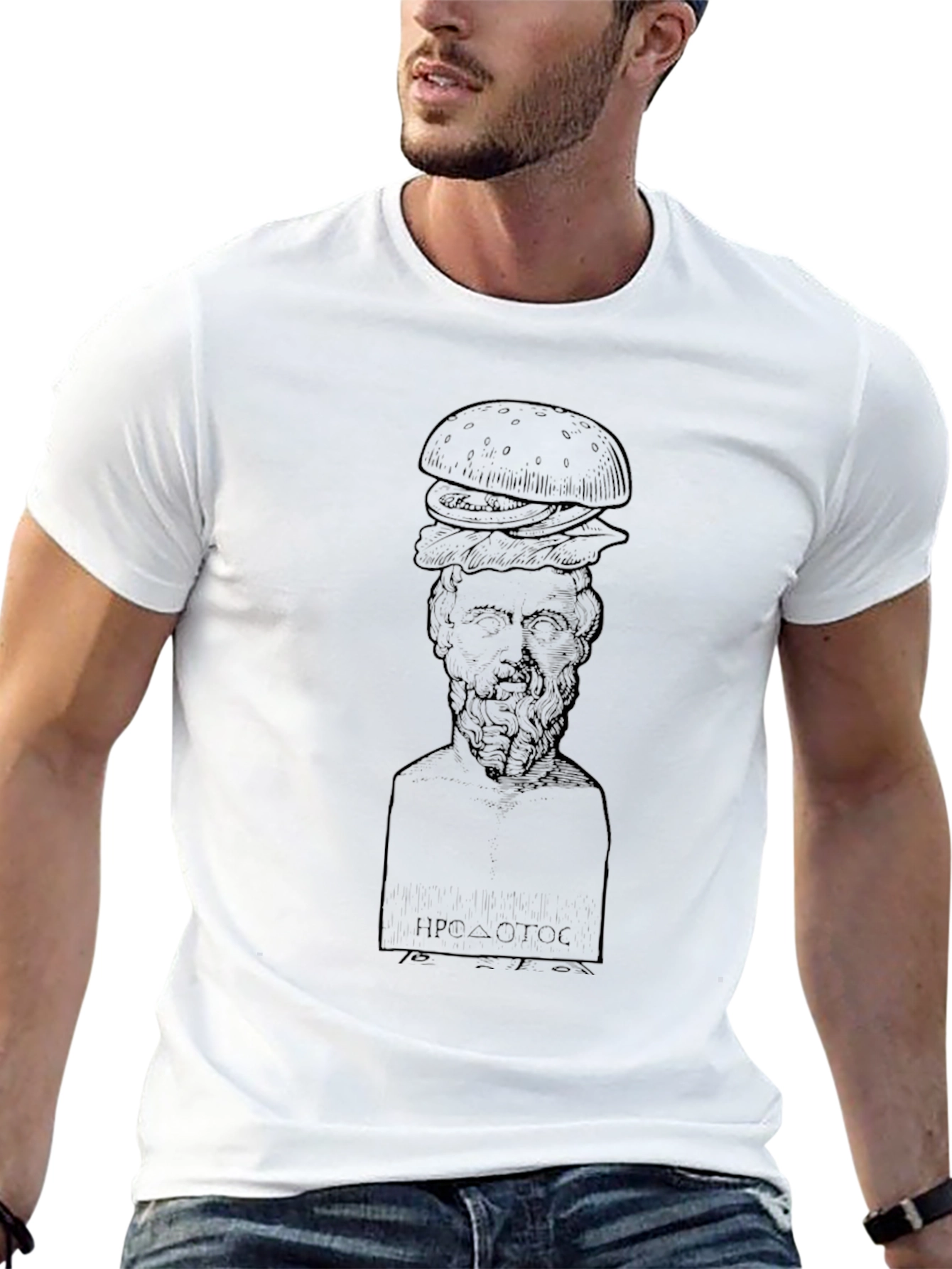 Herodotus Burger Black T-Shirt