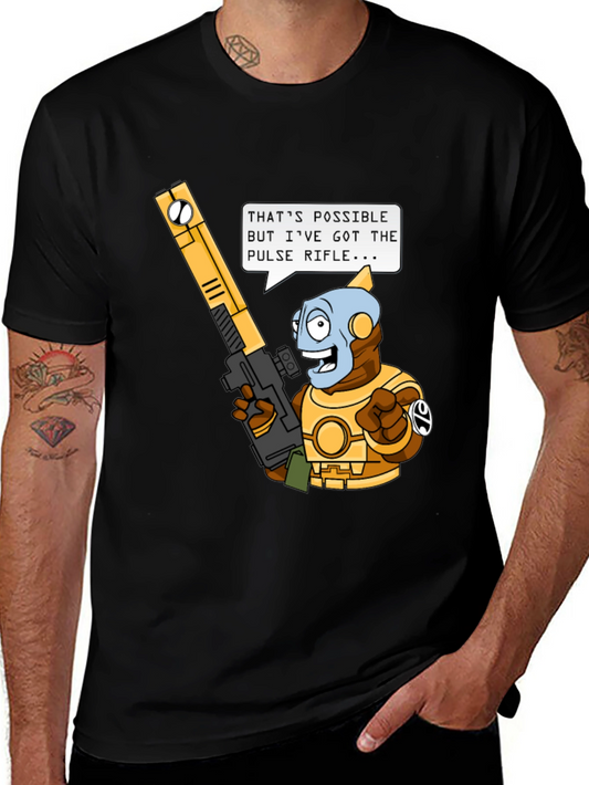 Humorous Sci-Fi T-Shirt - Pulse Rifle Design