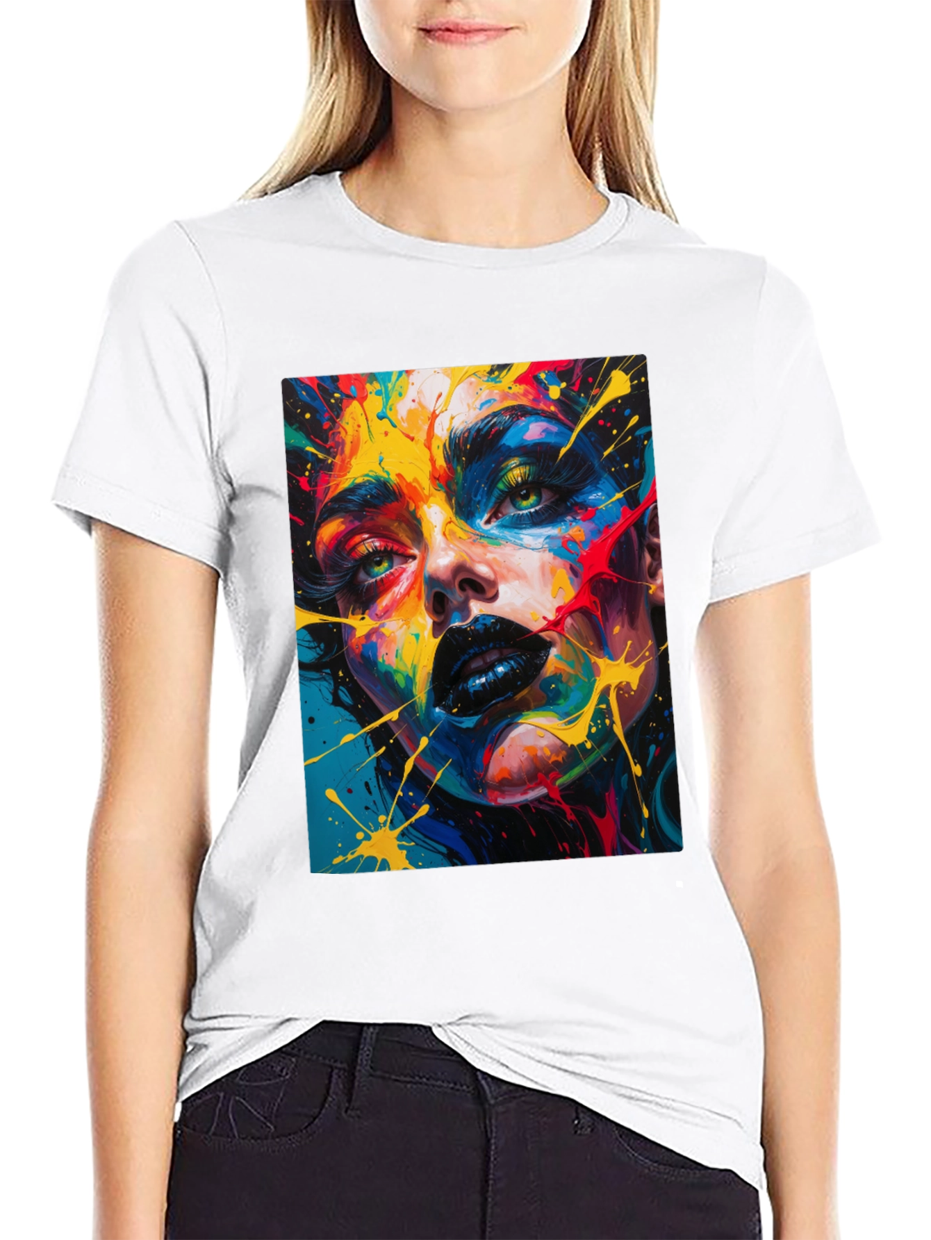 Abstract Art Woman Graphic Tee
