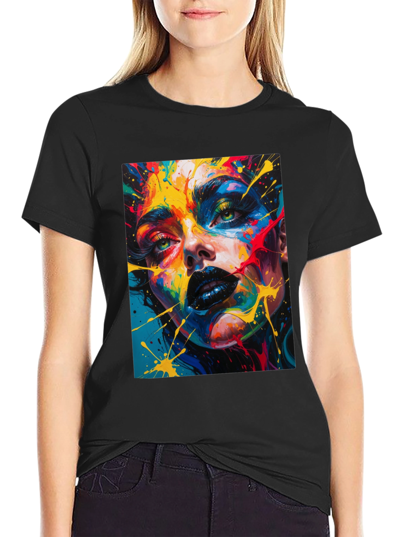Abstract Art Woman Graphic Tee